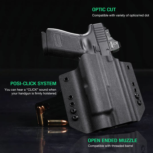 OWB Kydex Holster for Glock 17/19/44/45 (GEN 1-5)&G23/32 (Gen 3-4) with TLR-1/TLR-1S/TLR-1 HL, Right Hand | WARRIORLAND