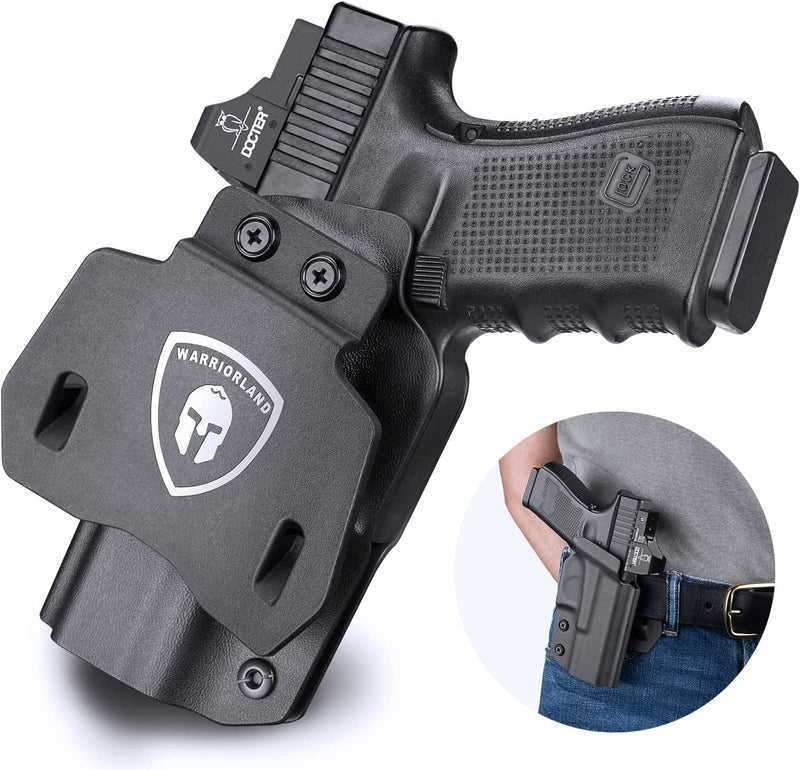 Load image into Gallery viewer, OWB Kydex Holster with Red Dot Sight Cut for Glock 17/19/19X/26/32/44/45 Gen(1-5), Right Hand | WARRIORLAND
