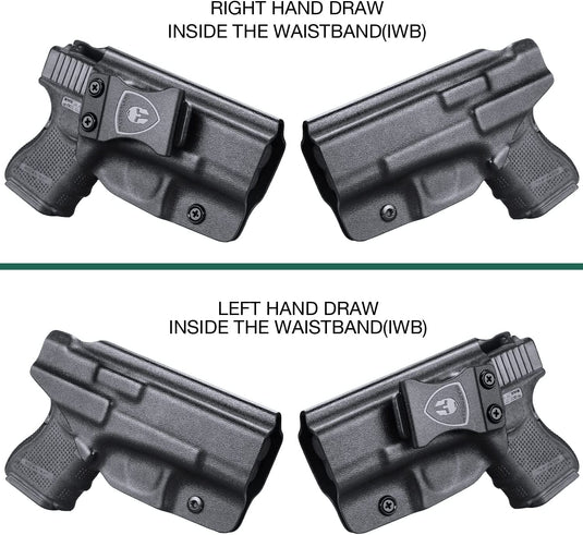 IWB Kydex Holster for Glock 26 Gen(3-5) & Glock 27/33 Gen(3-4), Right/Left Hand | WARRIORLAND