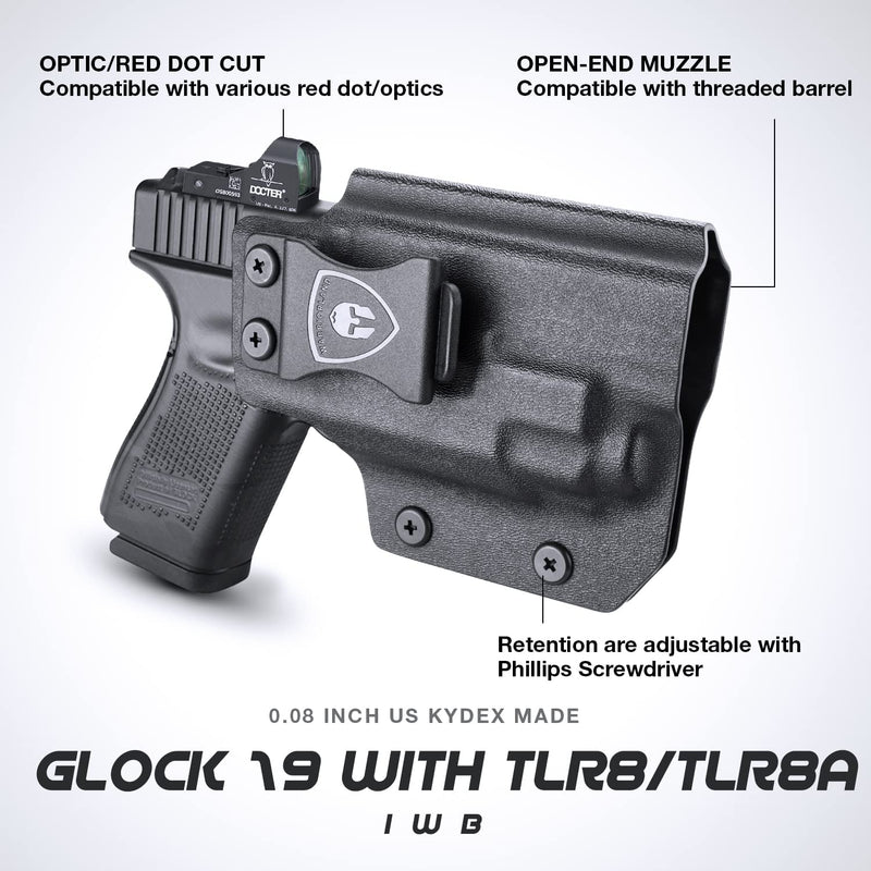 Load image into Gallery viewer, IWB Light Bearing Holster for Glock 17/19 with TLR 8 Laser Light, Right Hand | WARRIORLAND
